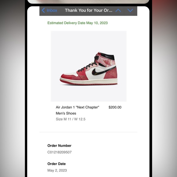 Jordan 1 high OG next chapter spider-verse size 11 men Ds receipt in pics 1-3 🚢 - Picture 10 of 10
